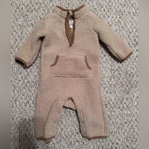 Carter's Tan Fleece Kids Footie